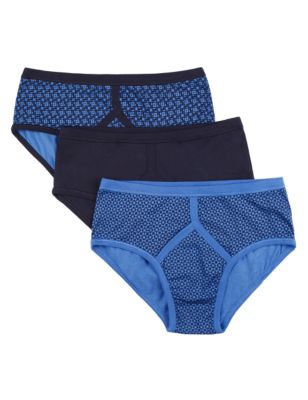 3 Pack Pure Cotton Assorted Briefs with StayNEW&trade;